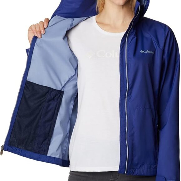 🆕Columbia Women's Switchback III Rain Jacket- Small- Dark Sapphire- Brand NEW - Picture 3 of 5